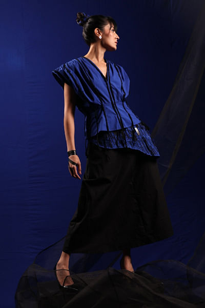 Black divided skirt