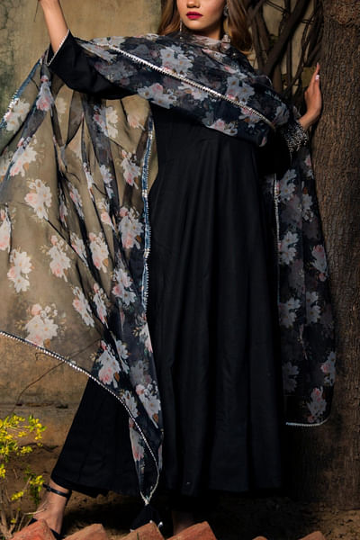 Black anarkali set