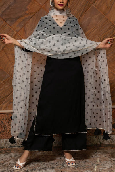 Black kurta set