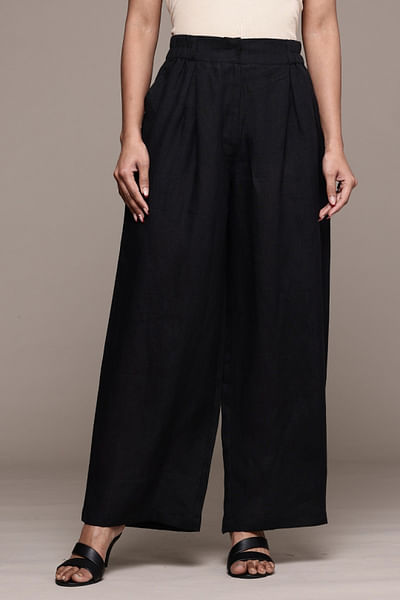 Black linen pants