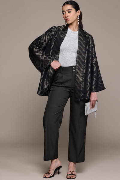 Black straight pants