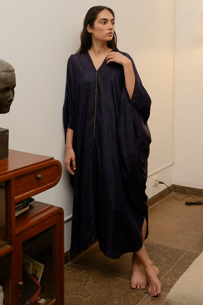 Jamun mulberry silk kaftan