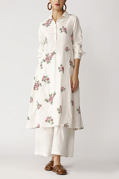 White embroidery tunic