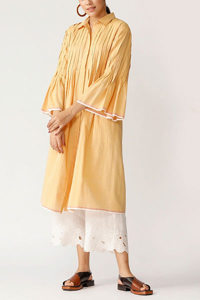 Yellow embroidered tunic