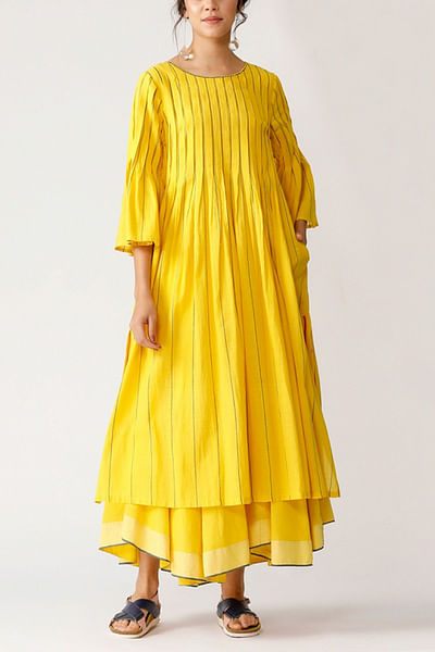 Yellow layered dress