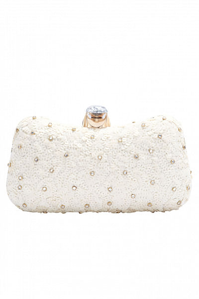 Sequined box clutch
