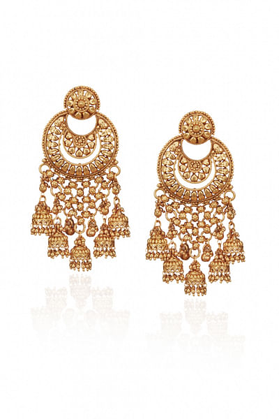 Gold plated chanbaalis earrings