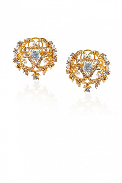 Kundan embellished stud earrings