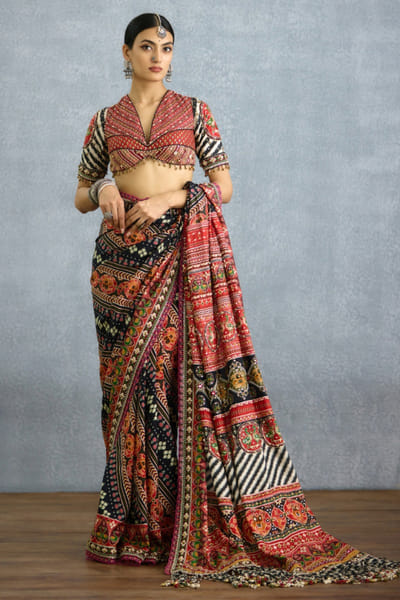 Multicoloured patola embroidered blouse