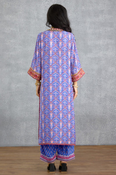 Torani Blue motif printed kurta set TORDEC25D133257