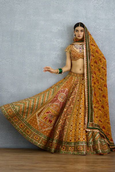 Torani Yellow bead embellished lehenga set TORDEC25D133254