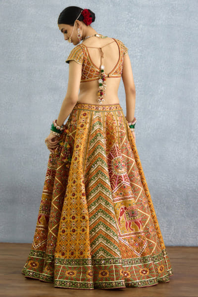 Torani Yellow bead embellished lehenga set TORDEC25D133254