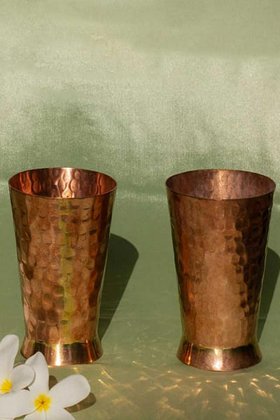 Handcrafted copper glass