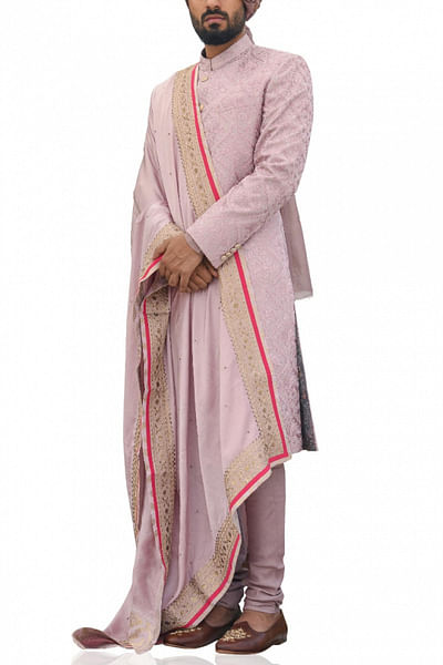 Pink sherwani set