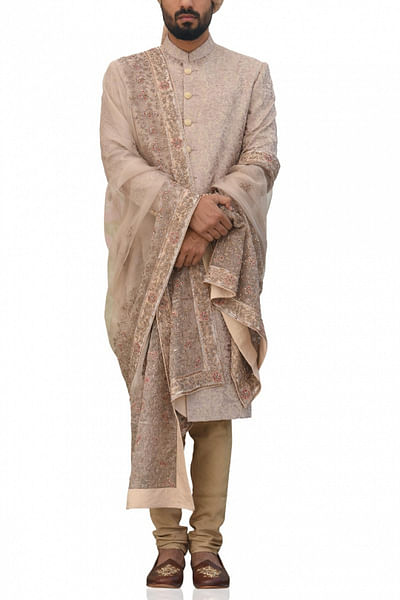 Rose gold sherwani set