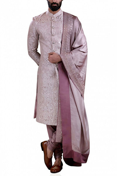 Rose gold sherwani set