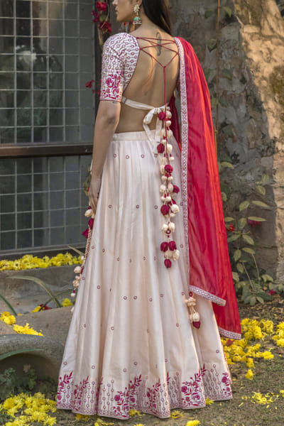 Punit Balana Embroidered short kurti and lehenga set PUBPBMR69