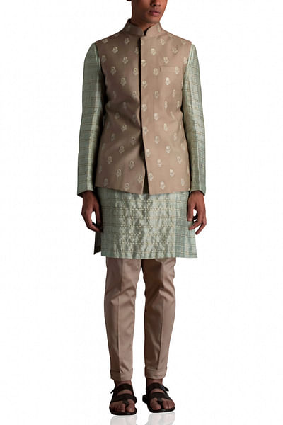 Nehru jacket with kurta and trousers