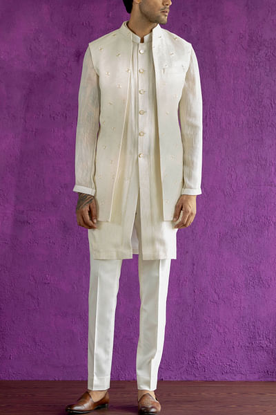 Ivory Nehru jacket set