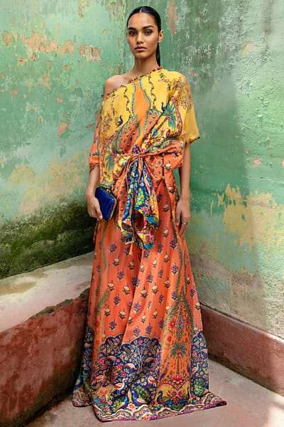 Sana Safinaz Multicoloured digital printed co-ord set SANAAUG26D151008