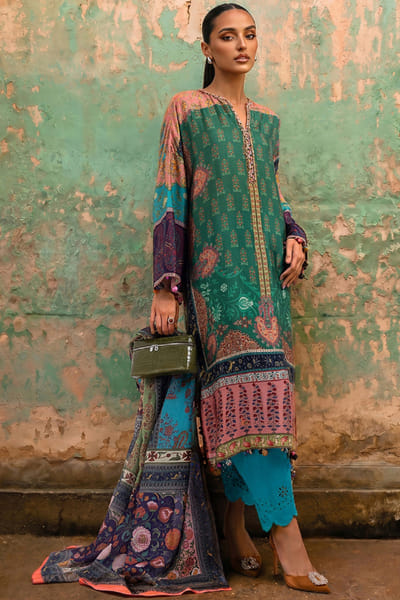 Sana Safinaz Multicoloured digital print kurta set SANAAUG26D151013