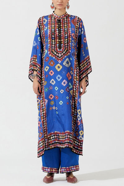 Blue printed kurta