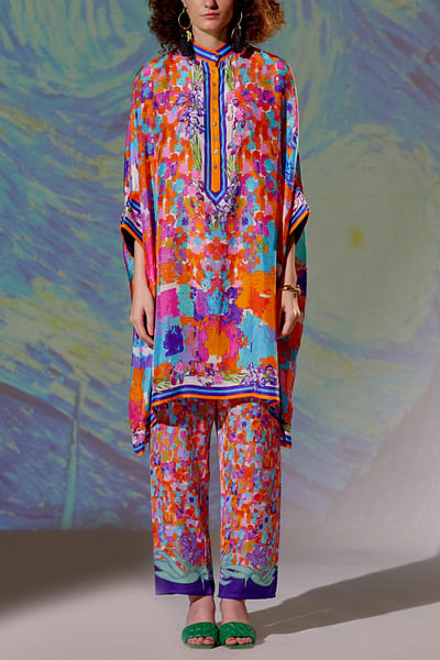 Multicolour printed tunic and pants
