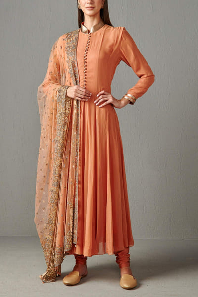 Peach kurta set