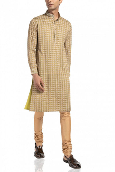 Gold embroidered kurta set