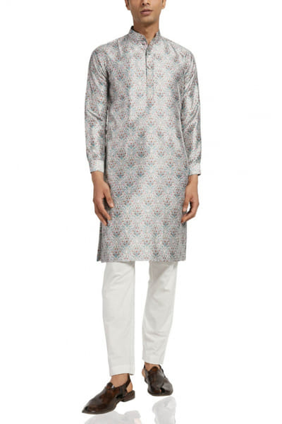 Ivory printed kurta set