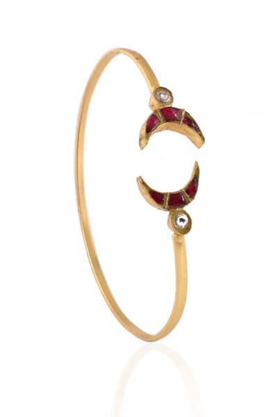Riana Jewellery Red jadtar stone bracelet RJEAUG23D1005