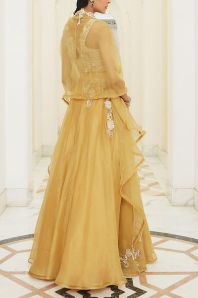 Ridhima Bhasin Yellow organza lehenga set RBSSMYS2212