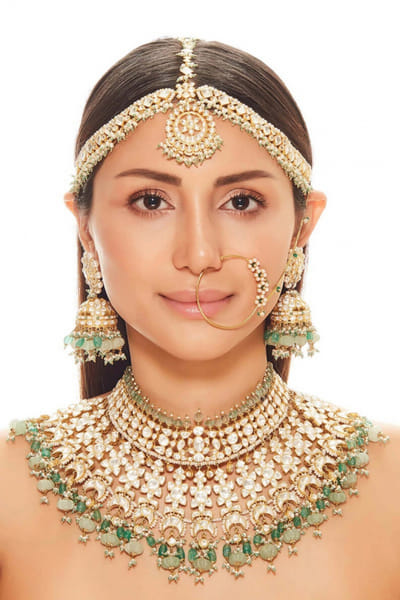 Bridal chaand necklace set