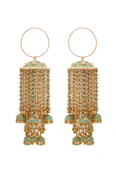 Mint green and meenakari kaleeras