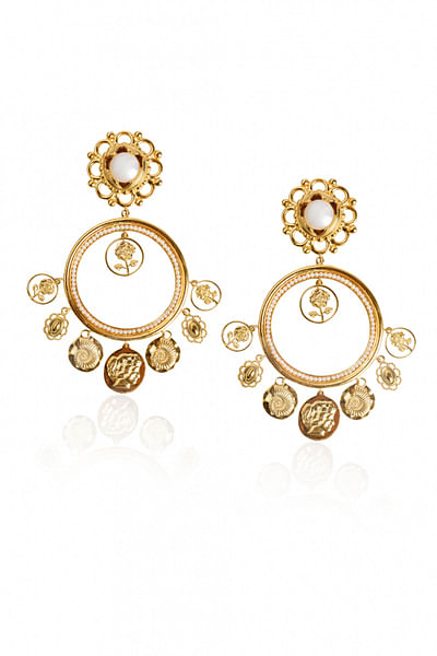 Gold plated round danglers