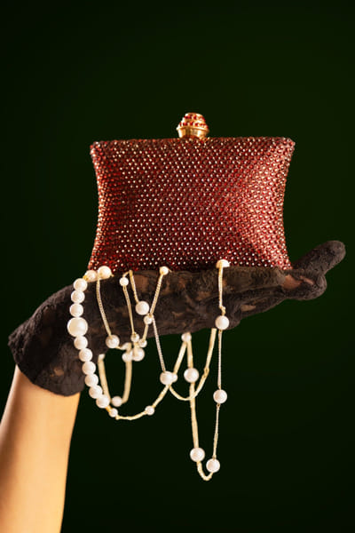 Be Chic Red crystal clutch BECHJUL26D150865