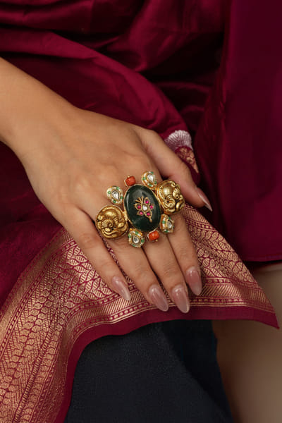 Joules by Radhika Multicolour embellished ring JOULAUG26D453118