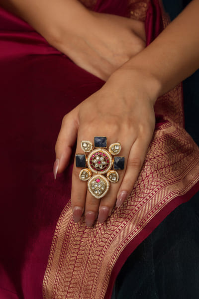 Joules by Radhika Multicolor embellished ring JOULAUG26D453119