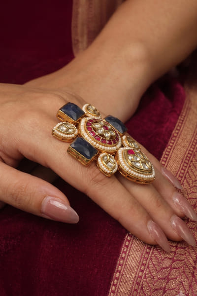 Joules by Radhika Multicolor embellished ring JOULAUG26D453119