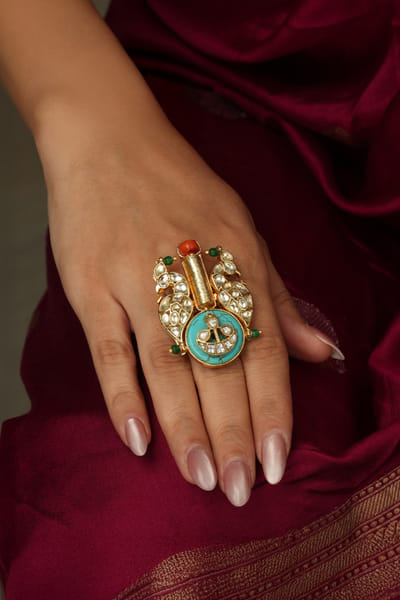 Joules by Radhika Multicolor-embellished ring JOULAUG26D453122