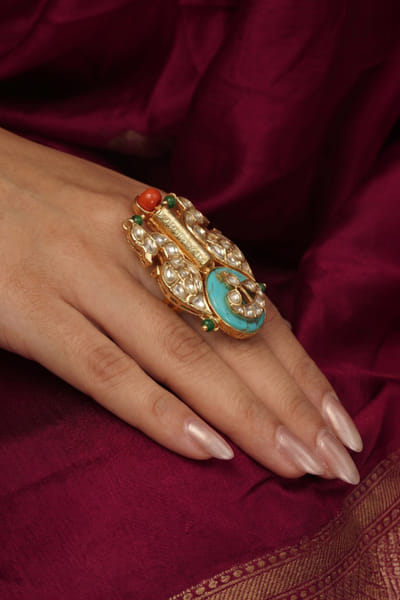 Joules by Radhika Multicolor-embellished ring JOULAUG26D453122