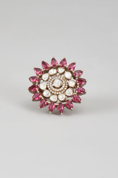 Karisa Red stone-embellished ring KARIMAY26D243690