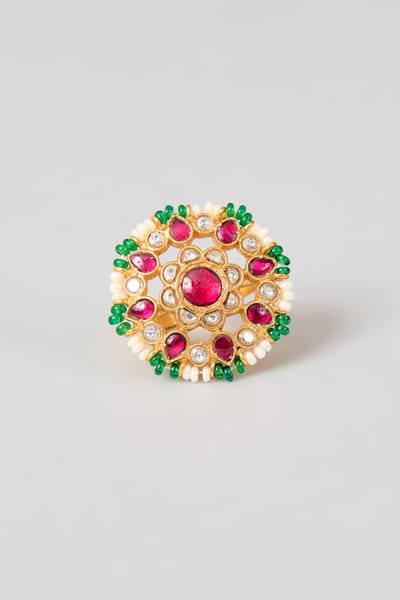 Karisa Multicolour stone embellished ring KARIMAY26D243695