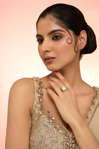 Karisa Gold embellished ring KARIMAY26D243699