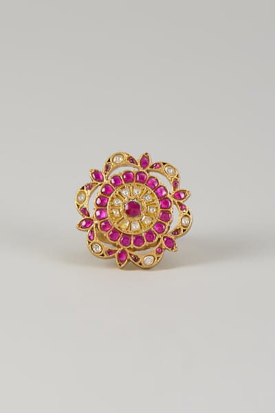 Karisa Red embellished ring KARIMAY26D243703