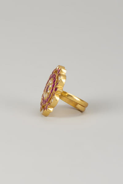 Karisa Red embellished ring KARIMAY26D243703