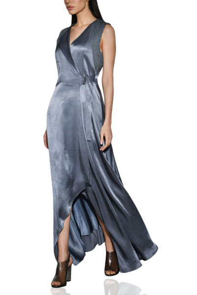 Dark blue embellished dress