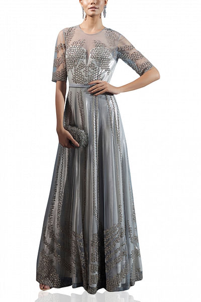 Pearl metallic gown