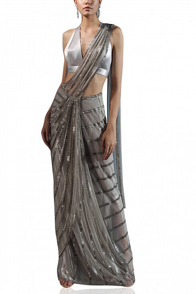 Clay draped sari