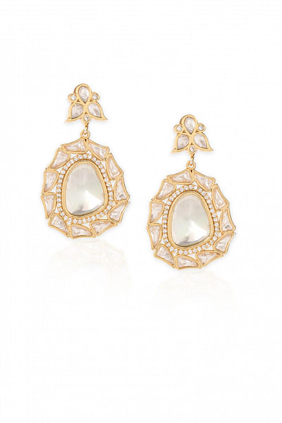 Polki stone embellished earrings
